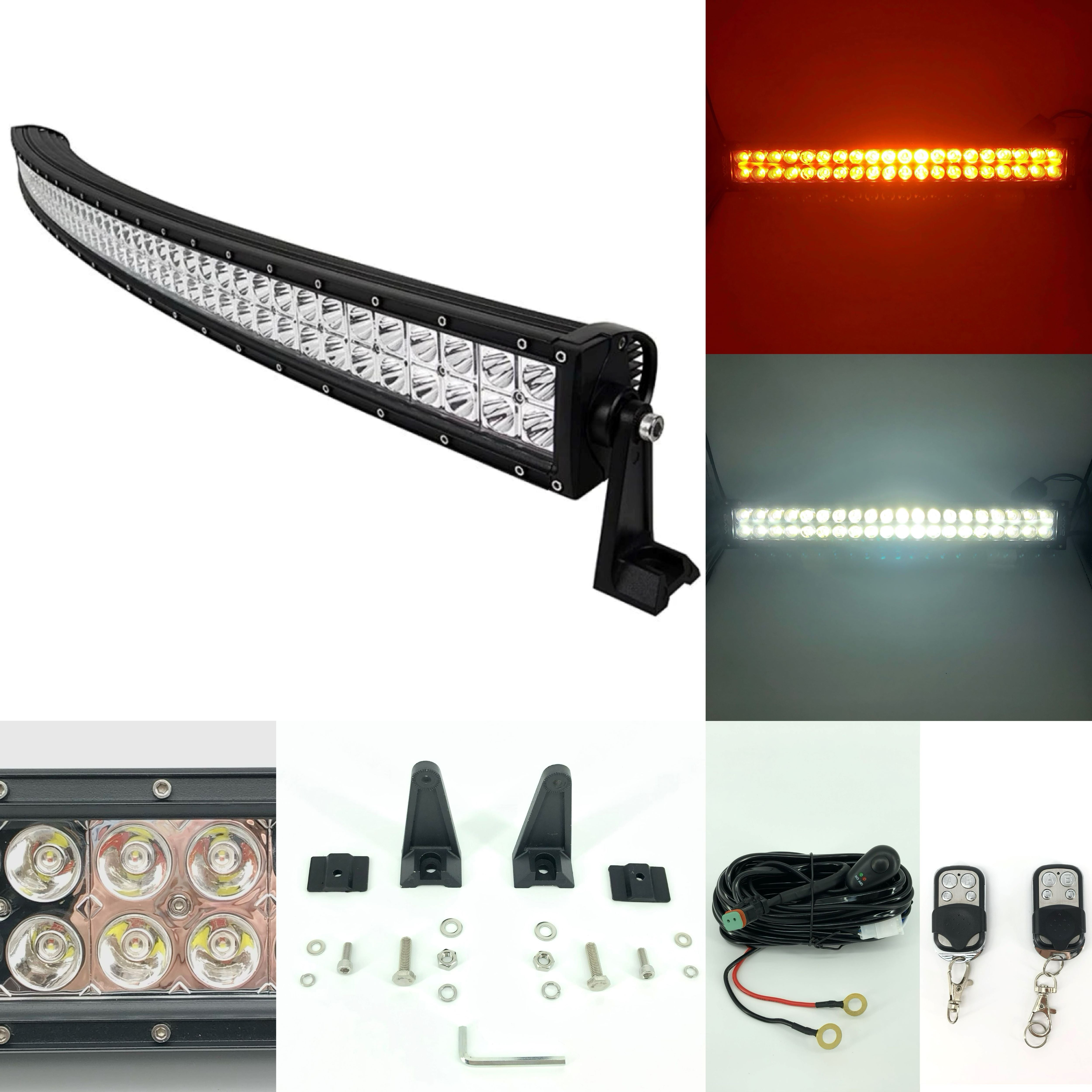 BAR ライト Amazon.com: OFFROADTOWN 54 Inch LED Light Bar with Round LED