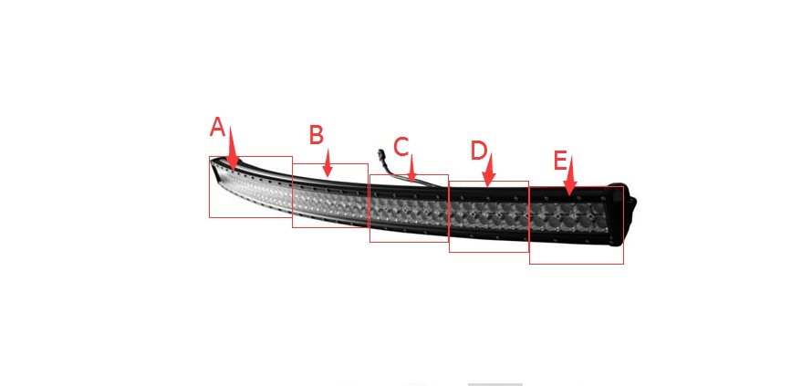 54 Inch Dual Color Strobe Curved Led Light Bar-Color Changing Curved Light Bar-Vivid Light Bars
