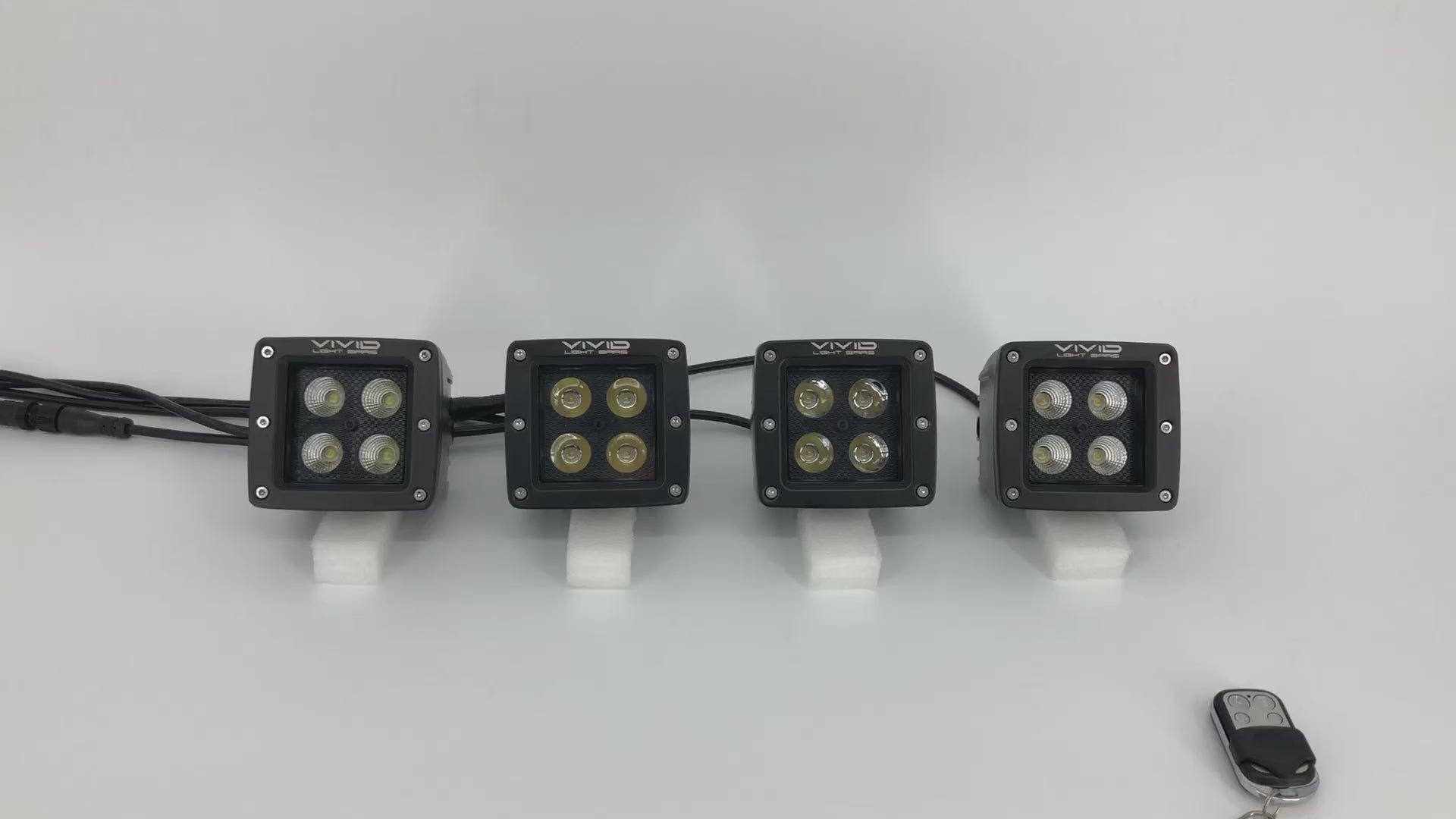 2X Wireless Remote Comtrol Switch Strobe for Wiring Kit LED Cube Work Light  Bar