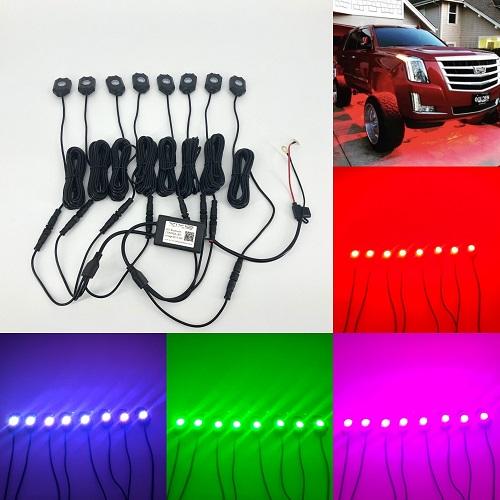 RGB + W LED rock light (8 packs) - Vivid Light Bars