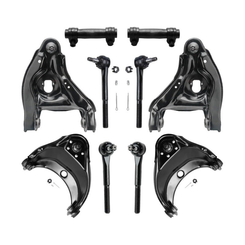 Lower Upper Control Arm Front Suspension Kit 8pcs/1set  Inner Outer Tie Rod End Adjusting Sleeve Sway Bar Link Idler Arm Pitman Arm Replacement for Chevy