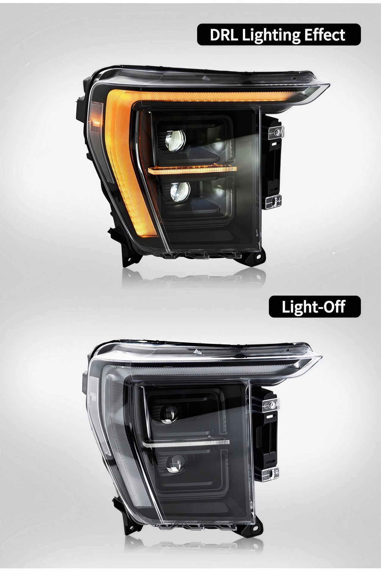 2021-2023 Ford F-150 Raptor Universal LED Headlight Assembly | High & Low Beam LED Upgrade