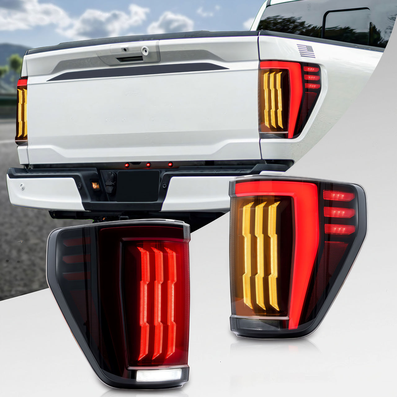 2021–2024 Ford F150 Tail Light LED Assembly – Modified Replacement for Low-End Trims