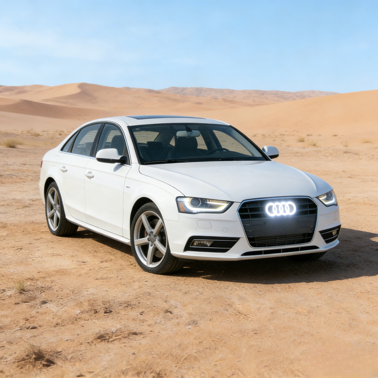 Audi Logo Front Grill Crystal Dynamic Illuminited Emblem Light fit Q3, Q5, Q7, Q8, A4, A5, A6, A7