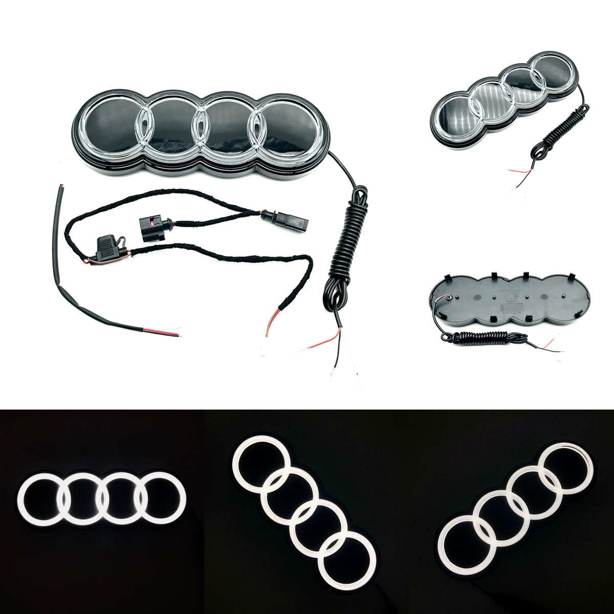 Audi Logo Dynamic Illuminated Emblem Light for Q3 Q5 Q7 A4 A6 Q8 ...