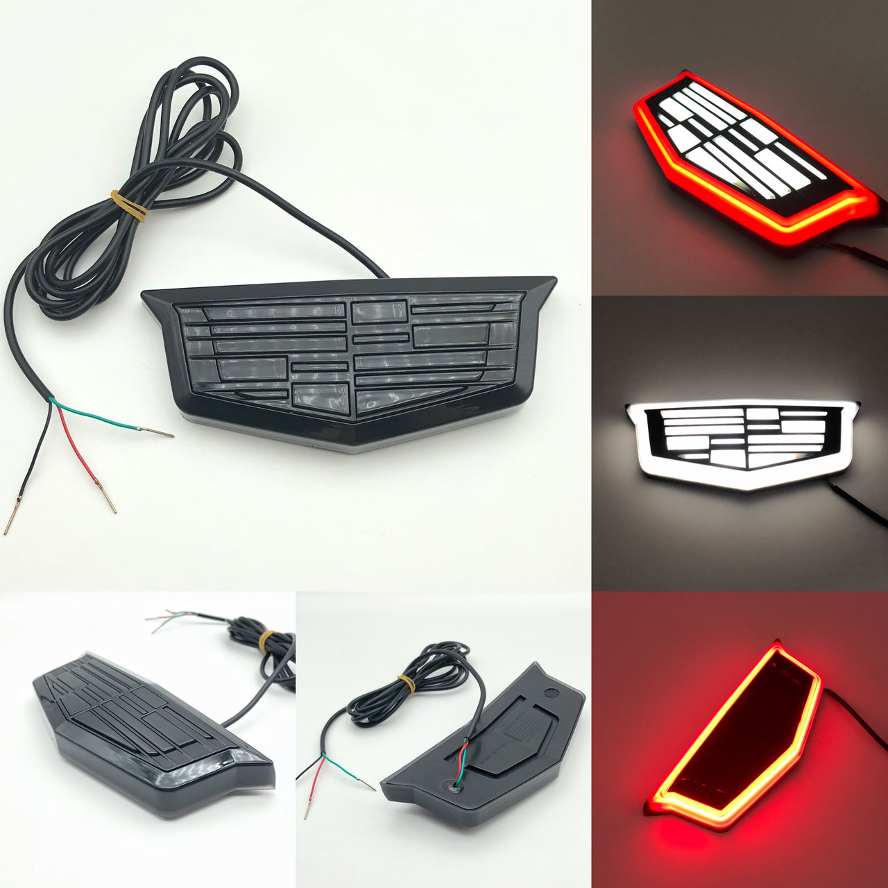 Rear Cadillac logo Light fit for Escalade XTS CT6 Rear led cadillac emblem