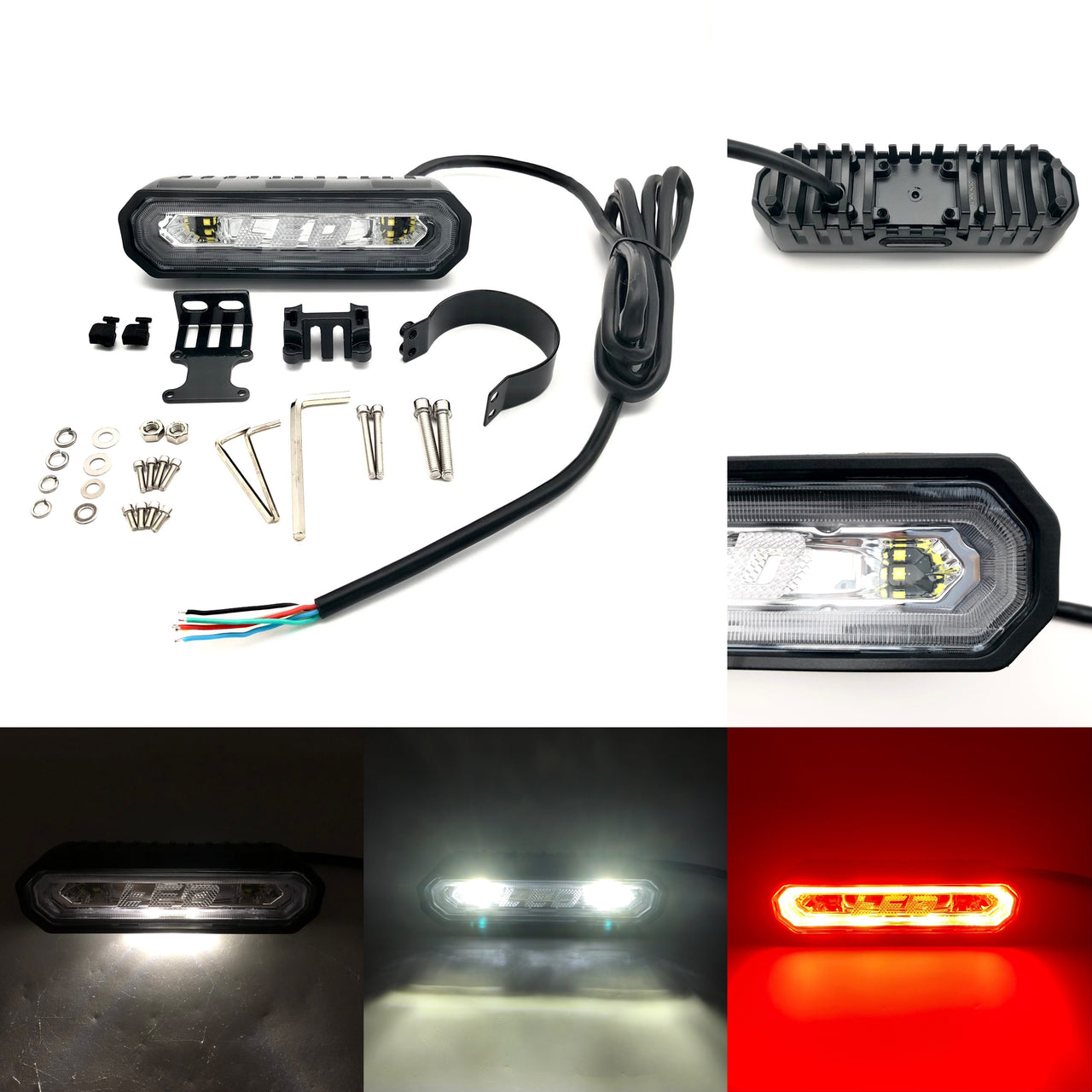 7" Multi-Function LED Chase Light Pod | 5 Modes Waterproof Rear Chase Light