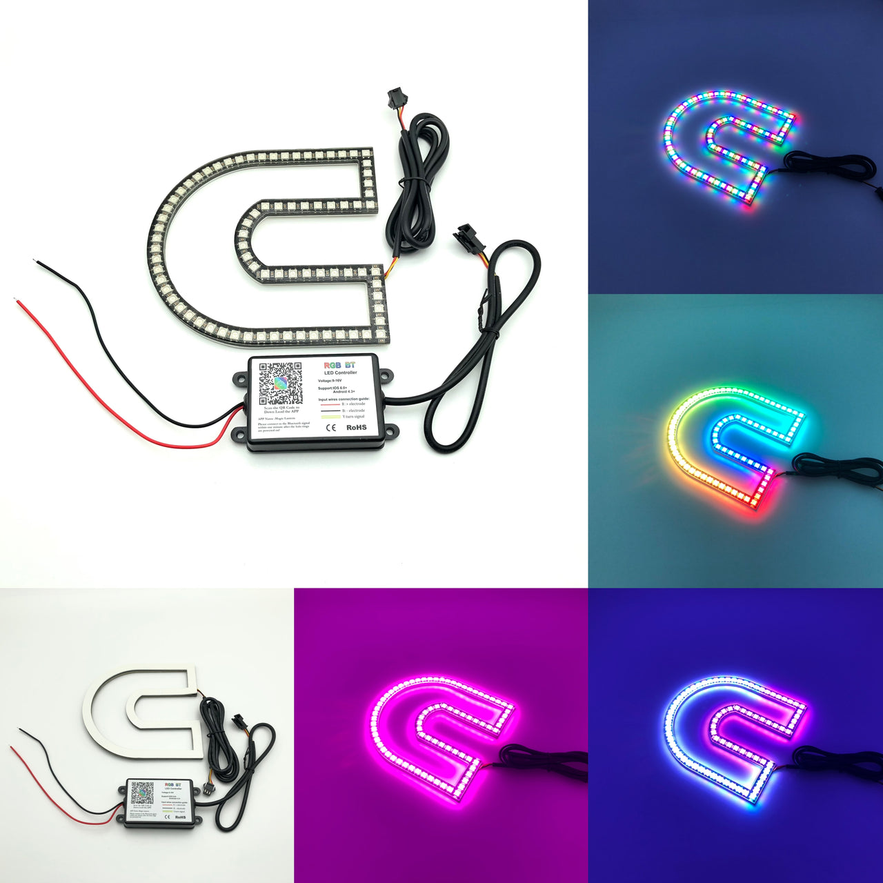 Cummins logo RGB Flow LED emblem light for Dodge ram