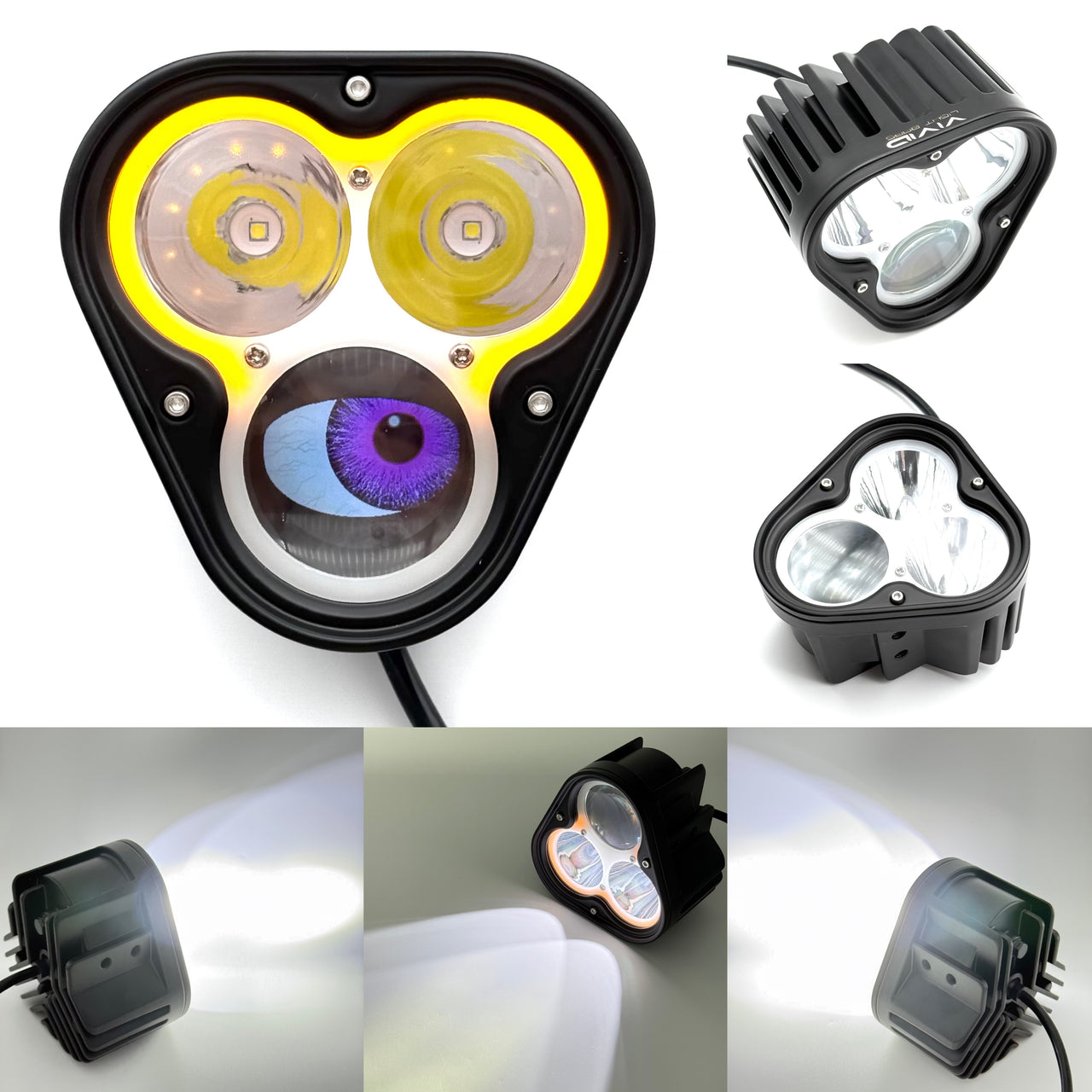 Enhance the Fun Devil Eye 30W Off-Road Light with Amber Halo & 8 Eye Styles ( 2 packs )