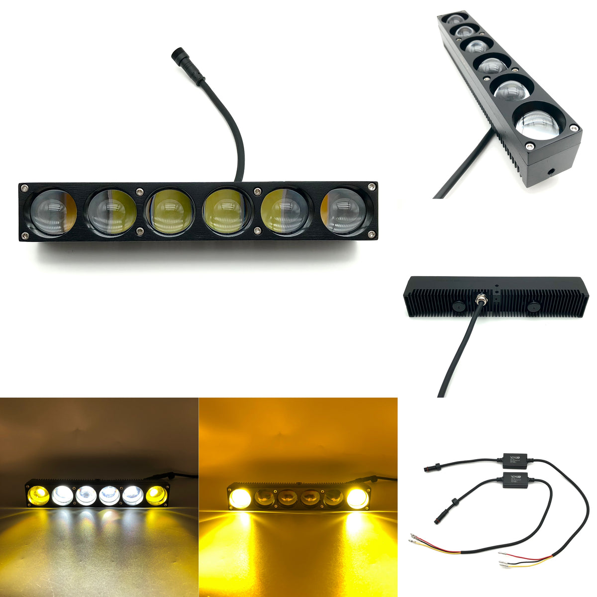 10-Inch 190W Front Grill Lights – Dual-Beam LED Driving Lights for Off-road Trucks, Cars & Motorcycles (12V–60V, 2PCS)