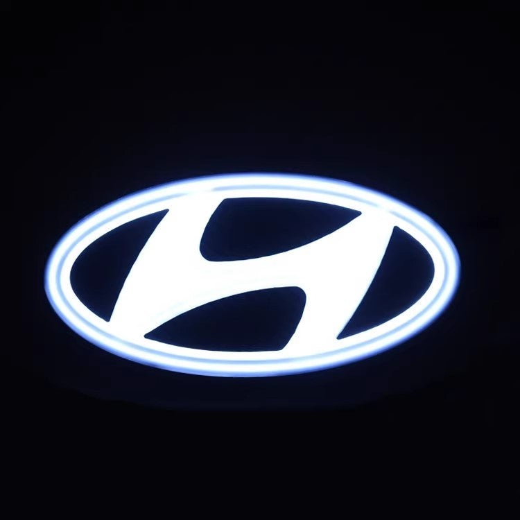 New hyundai logo light car led hyundai front logo emblem light