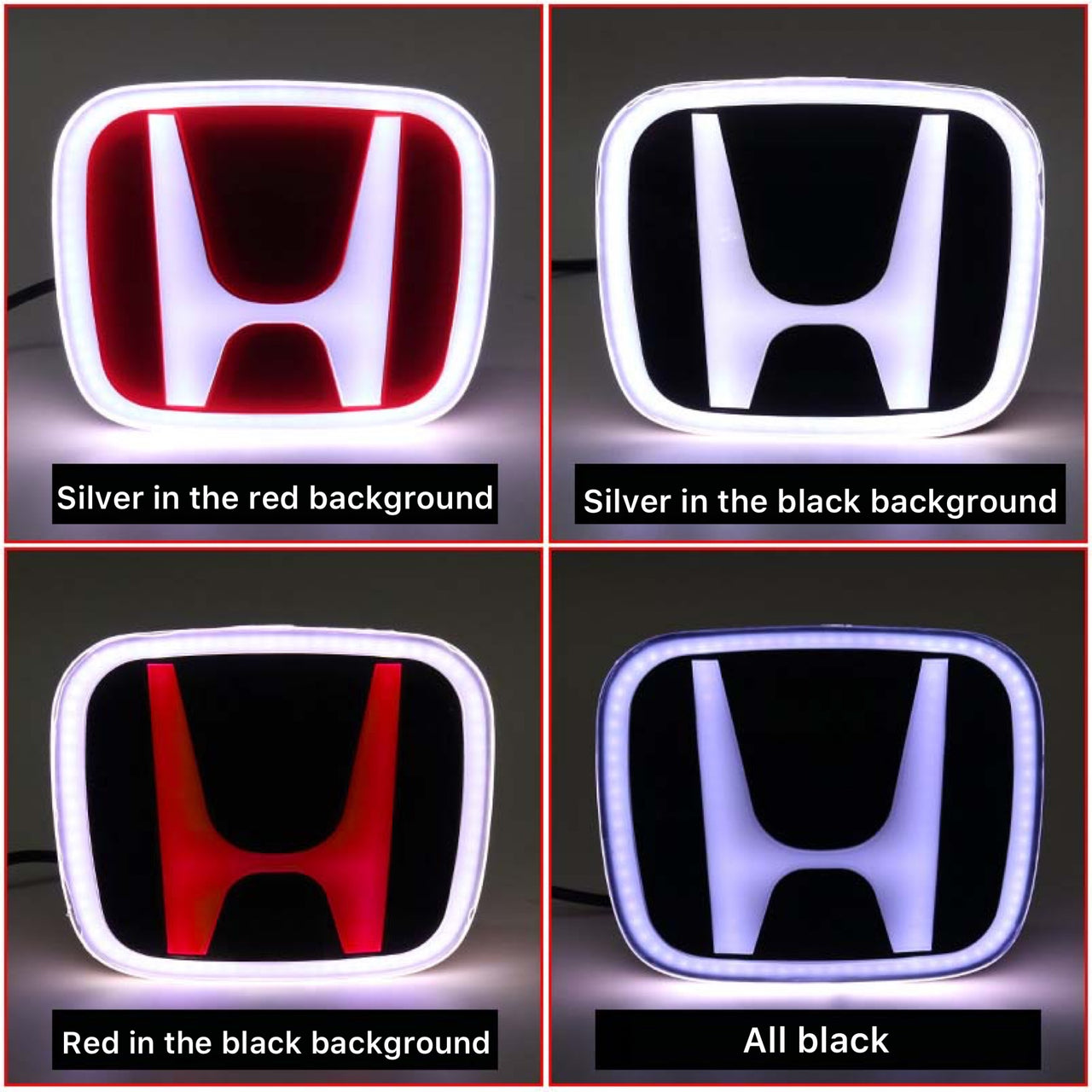 LED Honda Logo car front rear emblem light fit honda civic accord car emblem