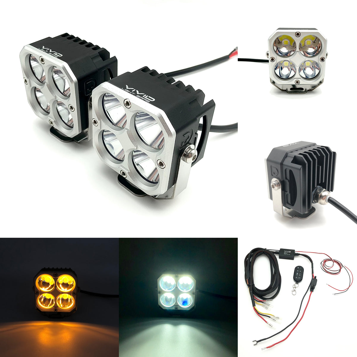 3-Inch 150W LED Off-Road Lights – CNC billet aluminum 2-Pack Offroad LED Lights with DRL for Truck Ditch Lights