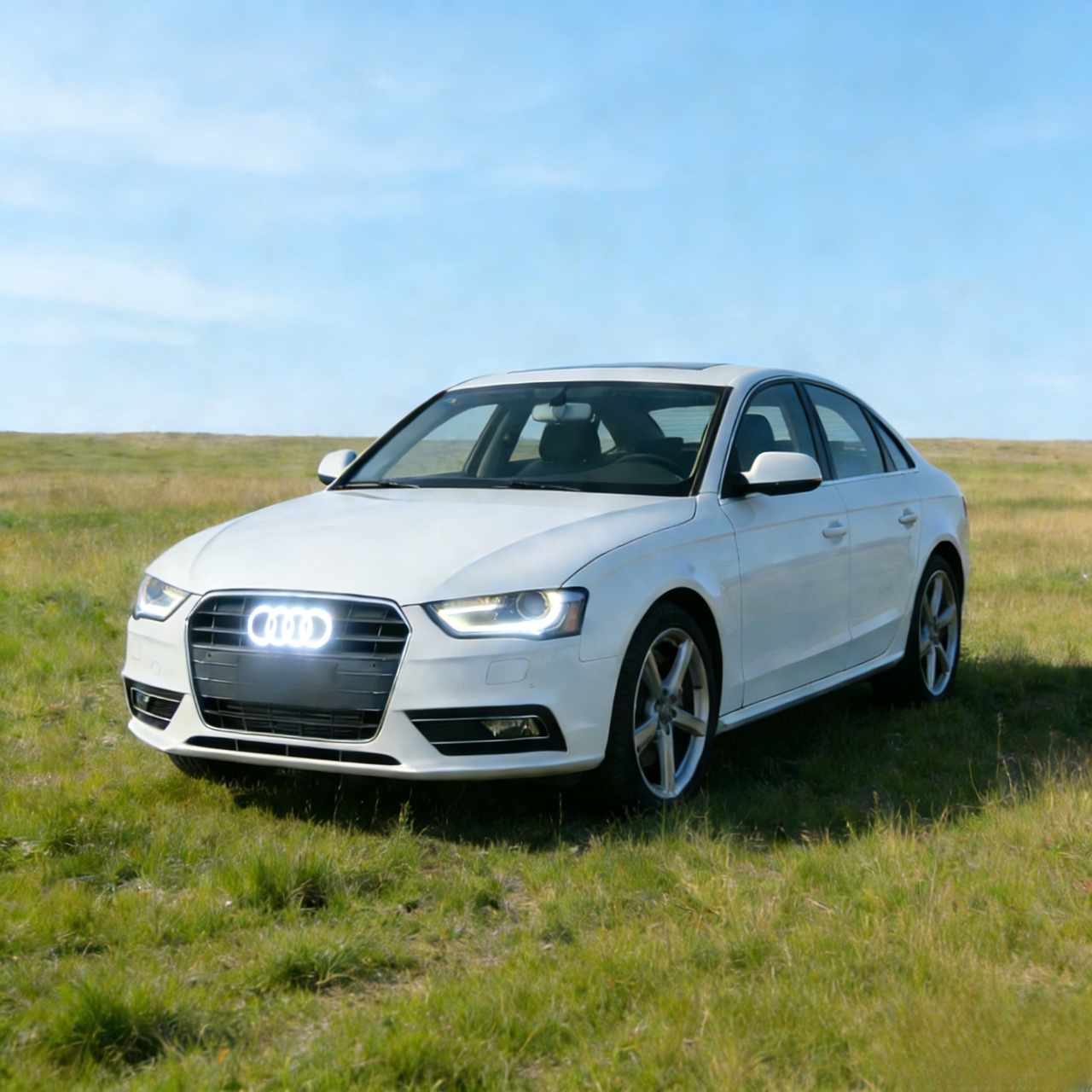 Audi Logo Front Grill Crystal Dynamic Illuminited Emblem Light fit Q3, Q5, Q7, Q8, A4, A5, A6, A7