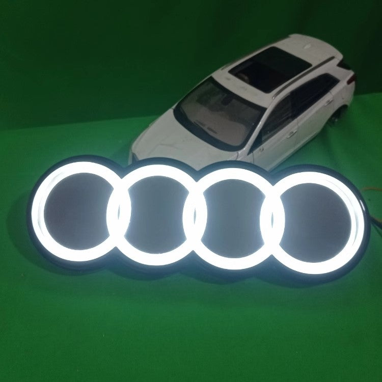 Highest quality crystal dynamic white Audi logo A4 A5 A6 A7 Q5 Q7 led front audi symbol light on the market with 2 years warranty