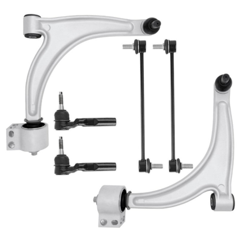6pc Front Suspension Kit Front Lower Control Arm Outer Tie Rod Sway Bar Fit for Chevrolet K620180 K620179 19241928 19241927