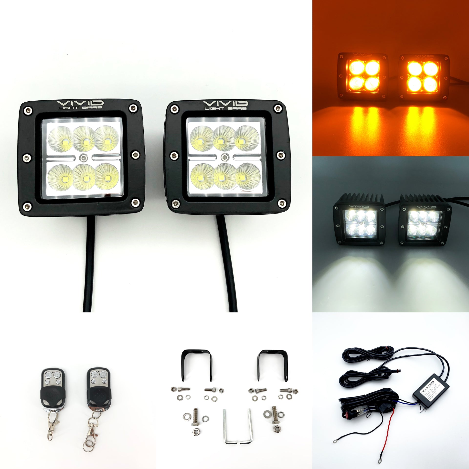 3.2" 12W Dual Color Strobe LED Pods 3.2" 12W Dual Color Strobe LED Pods
