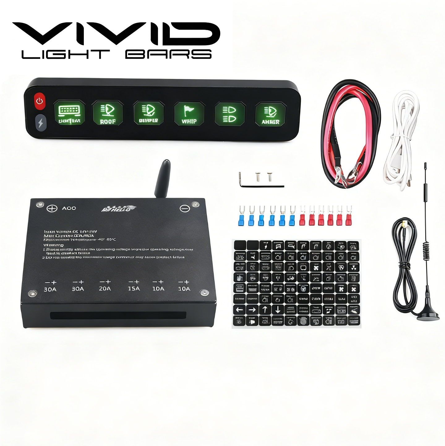 6-Gang LED Light Switch Panel|vivid light bars