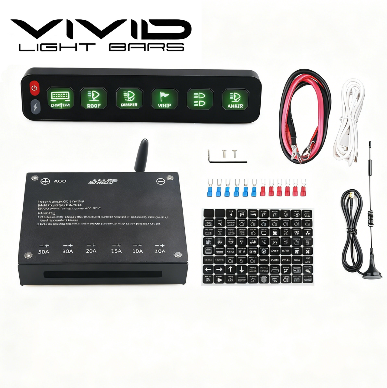 6-Gang LED Light Switch Panel with Remote Control for Tank 300, Off-Road Vehicles & Trucks