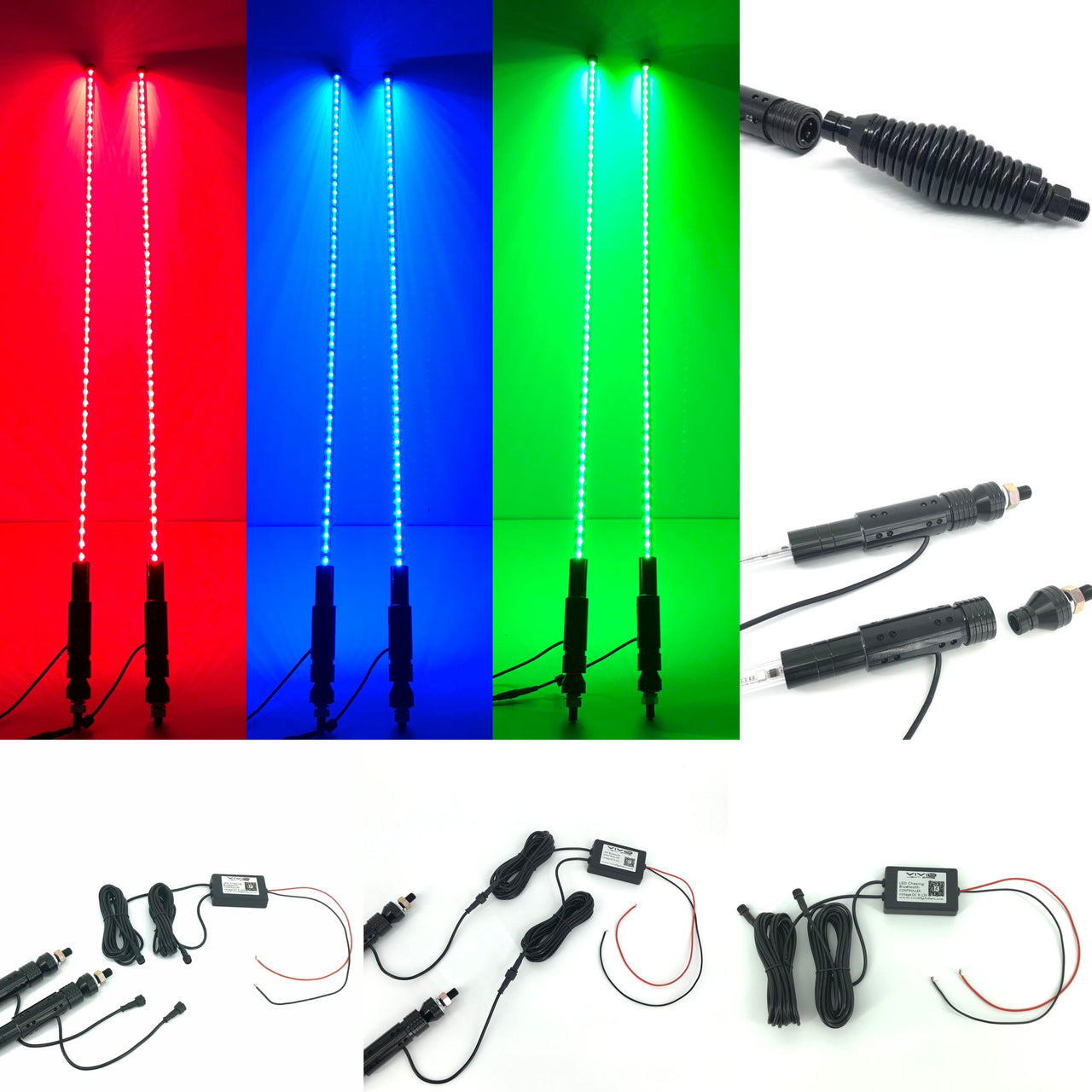 Super Bright led whip light (2 packs)
