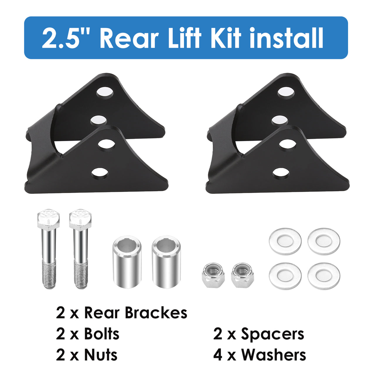 2.5" High-Performance UTV Suspension Lift Kit - Fit for 2014-2025 Polaris Ranger 500/570/CREW Midsize UTV, Front & Rear Upgrade