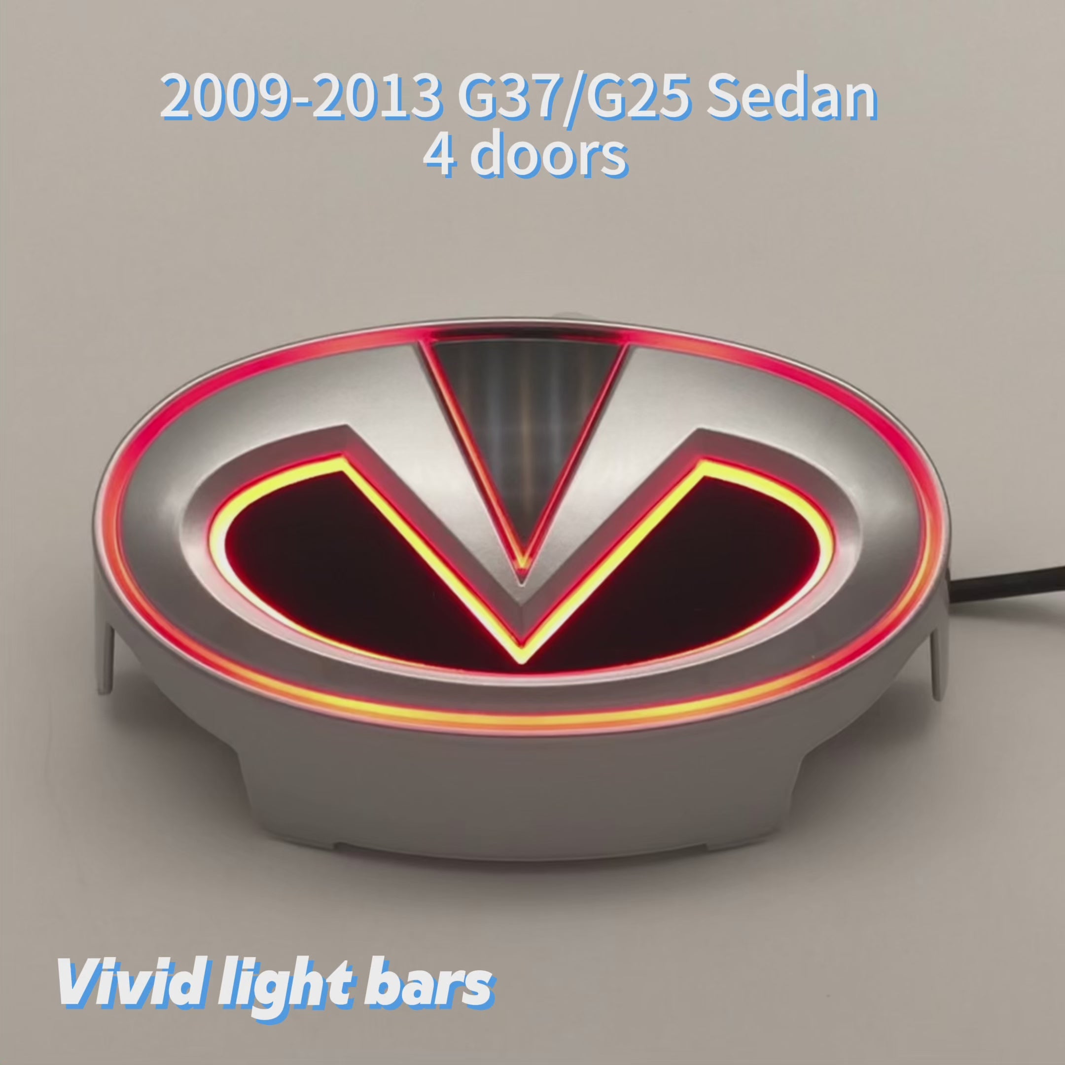 channori プロフ必読✨ BOX LOGO CAR ENBLEM car logo front emblem light | vivid light bars