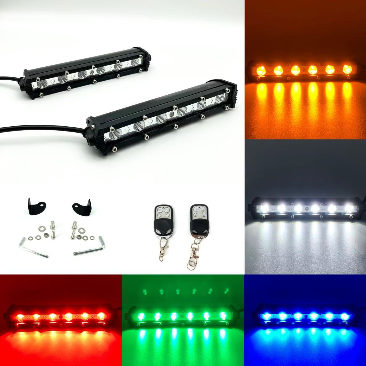 7'' 18W Ultra Slim Strobe Light Bar for truck