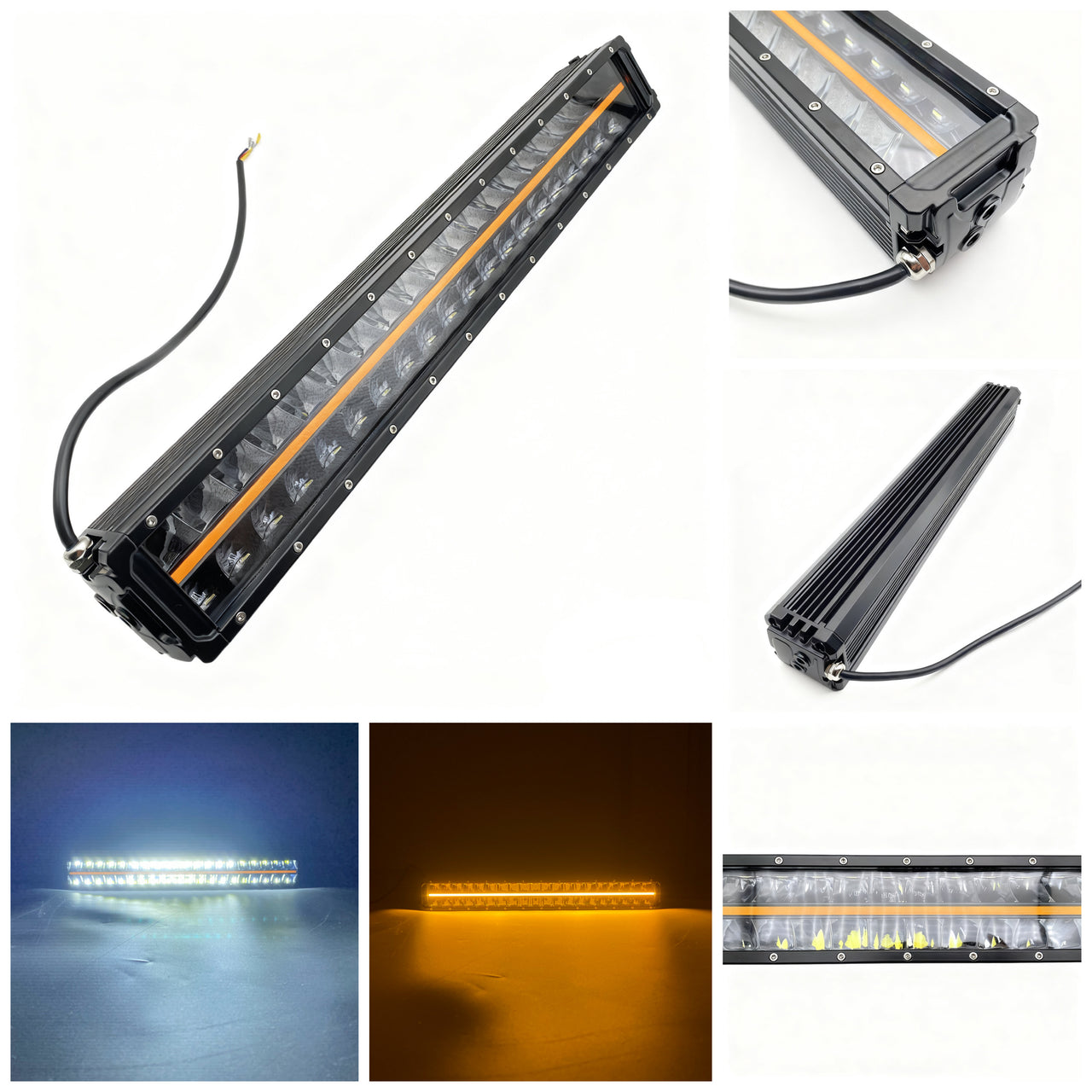 شريط إضاءة LED مزدوج الصف مقاس 21.5 بوصة (120 واط)