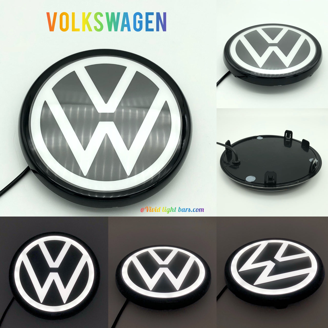Volkswagen logo light | VW LED Illuminated Front Emblem - Dynamic Glow Logo for Volkswagen Models