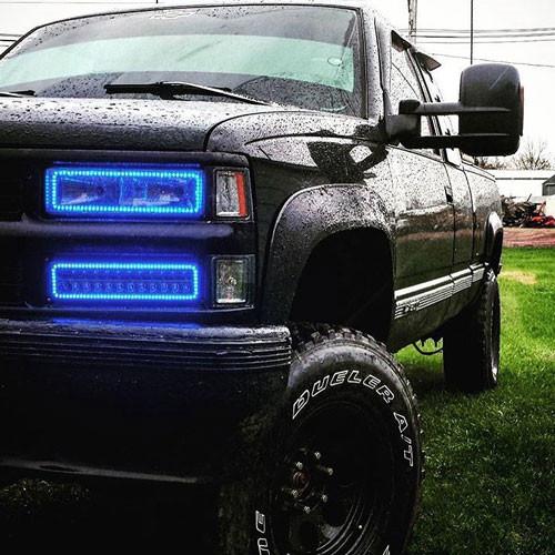 1989-1999 Chevrolet Silverado/Sierra led halo headlight kits with Bluetooth remote-Vivid Light Bars