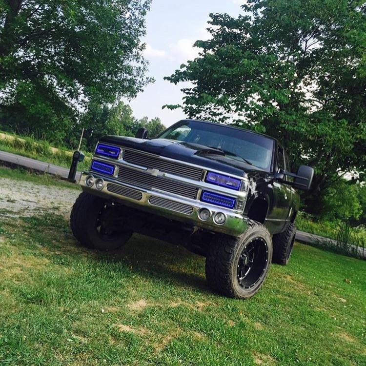 1989-1999 Chevrolet Silverado/Sierra led halo headlight kits with Bluetooth remote-Vivid Light Bars
