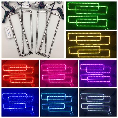 1989-1999 Chevrolet Silverado/Sierra led halo headlight kits with Bluetooth remote-Vivid Light Bars