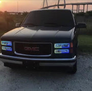 1989-1999 Chevy Silverado/Sierra Chasing halo headlight kits with Bluetooth App Remote-Chevy halo headlight kits-Vivid Light Bars