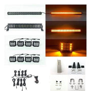 2 Dual Color Light Bars (1 double row Dual-color Bar and 1 4D single row Dual-color Bar) & 8 Pack 3.75" 48W LED Pods-package deal-Vivid Light Bars