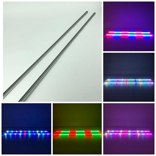 2 Packs RGB Chasing Magnetic Light Bar Underglow Waterproof Light with Bluetooth App Control-Magnetic Light Bars-Vivid Light Bars