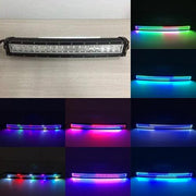 21.5" Curved RGB Chasing Halo Light Bar  With Bluetooth App Remote Control-RGB Chasing Curved Light Bar-Vivid Light Bars