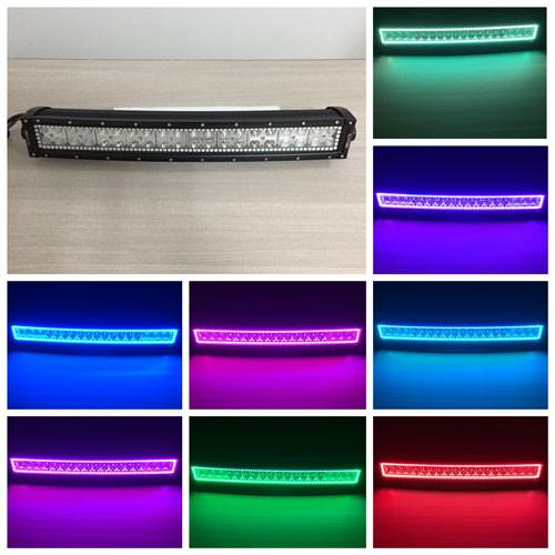 21.5" RGB Halo Curved Light Bar With Bluetooth Remote Control-RGB Halo Curved Light Bar-Vivid Light Bars