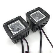 3" 5D 40W RGB halo LED Pods/ Cubes with Bluetooth App remote Control-RGB Halo Pods-Vivid Light Bars