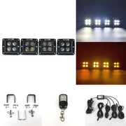 3.2" Dual Color Strobe LED Pods-vivid light bars