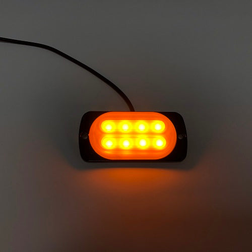 3.5'' 8W 8-LED Double Row Car Truck Emergency Warning Lights Strobe Side Flash Light-Vivid Light Bars