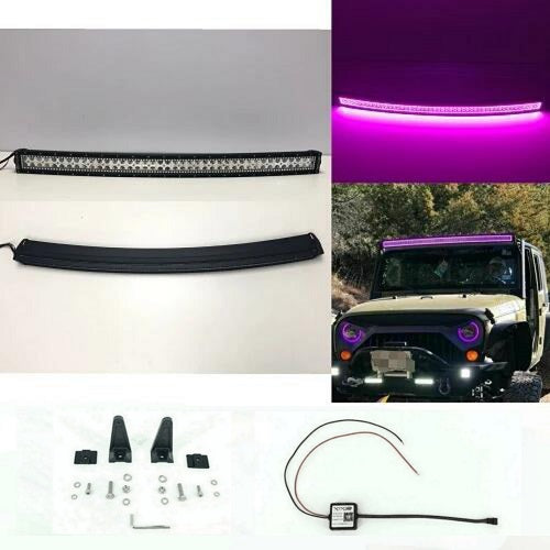 31.5" RGB Halo Curved Light Bar With Bluetooth Remote Control-RGB Halo Curved Light Bar-Vivid Light Bars