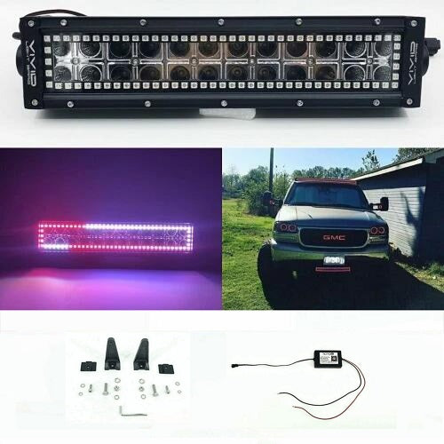 31.5" RGB Chasing Halo Light Bar and accessories with Jeep and LED light display.