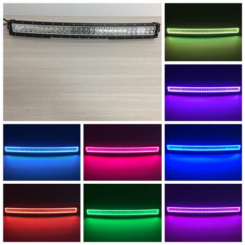 31.5" RGB Halo Curved Light Bar With Bluetooth Remote Control-RGB Halo Curved Light Bar-Vivid Light Bars
