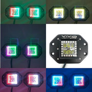 3.2" 30W RGB Chasing Flush Mount LED Pods -Vivid Light Bars