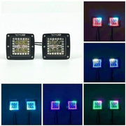 3.2" 30W RGB Chasing Halo LED Cubes/Pods With Bluetooth App Remote Control-Vivid Light Bars