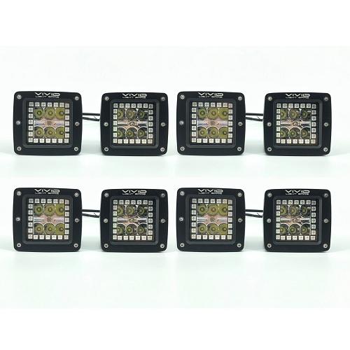 3.2" 30W RGB Chasing Halo LED Cubes/Pods With Bluetooth App Remote Control-Vivid Light Bars