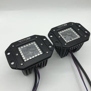 3.2" 5D 40W Chasing Halo Flush Mount LED Pods With Bluetooth App Remote Control-Vivid Light Bars