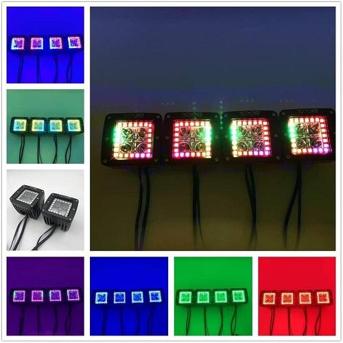 3.2" 5D 40W Chasing LED Halo Pods/Cubes With Bluetooth App Remote Control-Vivid Light Bars