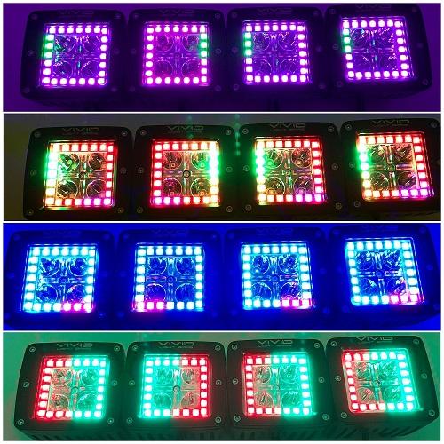 3.2" 5D 40W Chasing LED Halo Pods/Cubes With Bluetooth App Remote Control-Vivid Light Bars