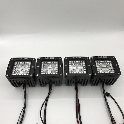 3.2'' Strobe LED Pods with Chasing Halo Rings-Vivid Light Bars